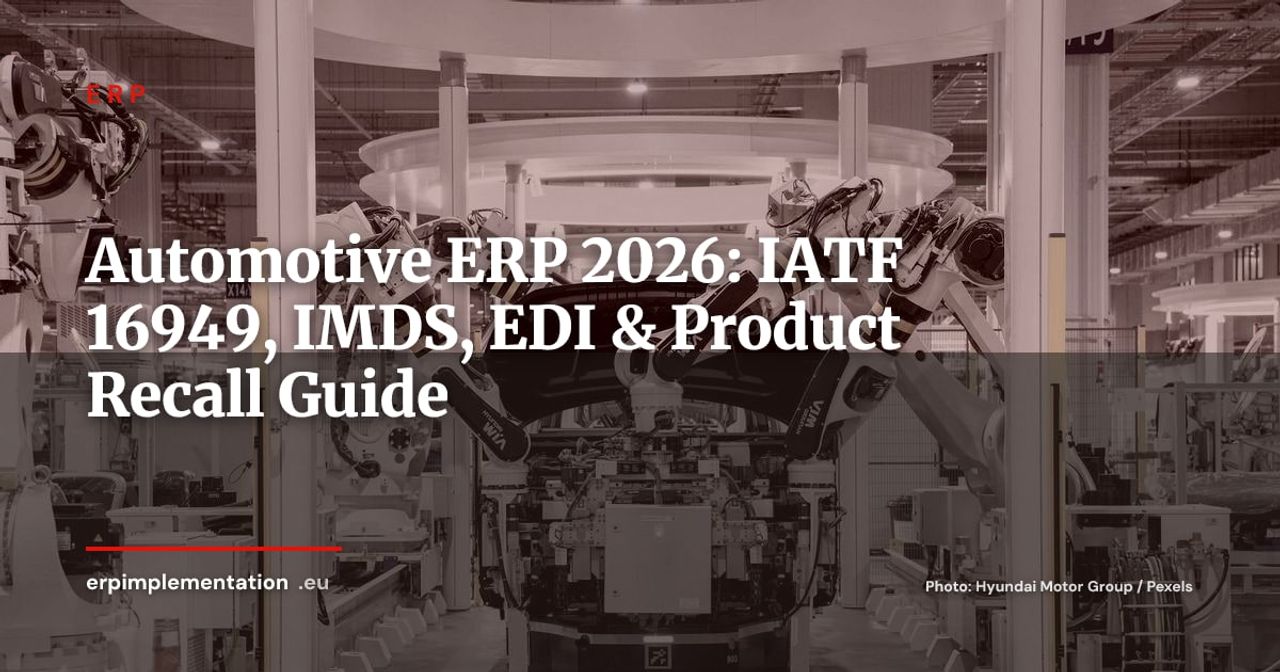 Automotive ERP: IATF 16949, IMDS Traceability & Product Recall Management