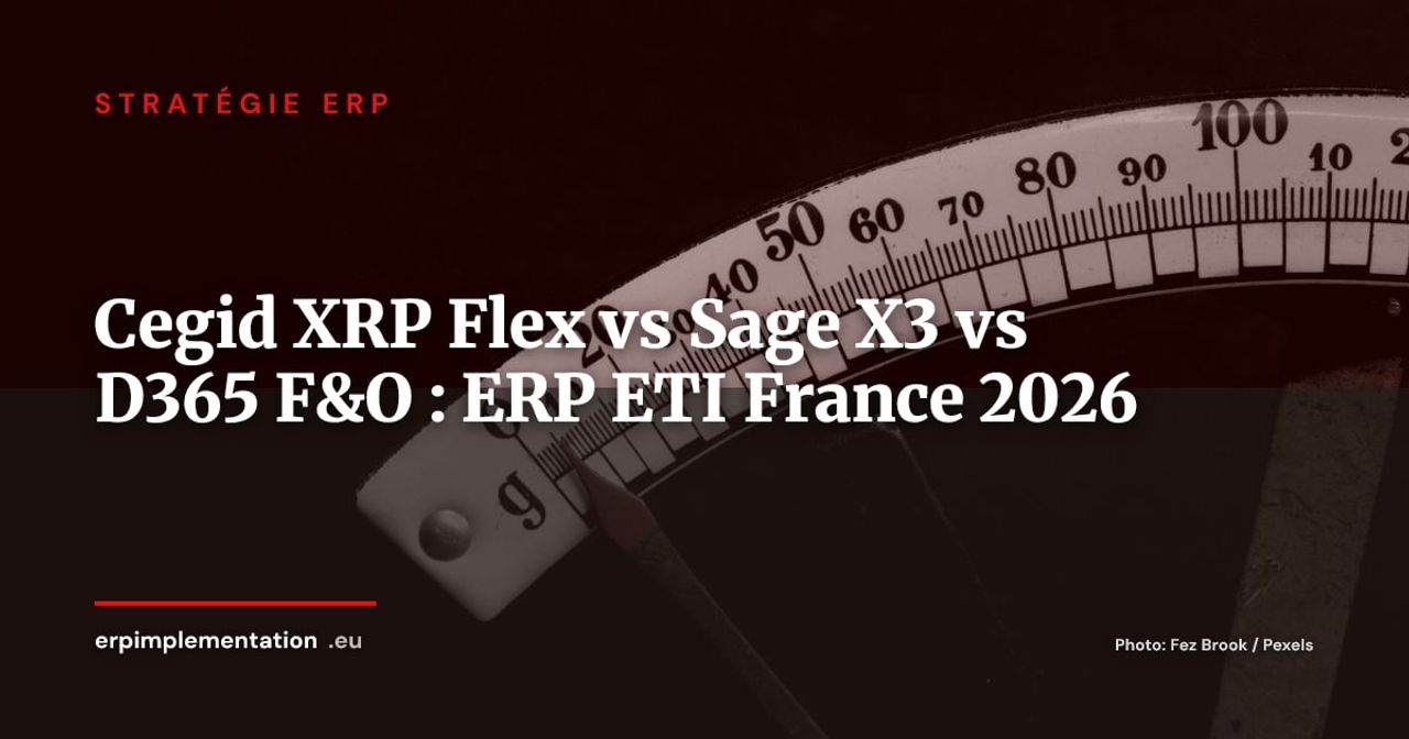 Cegid XRP Flex vs Sage X3 vs Dynamics 365 F&O : l'ERP ETI France, comparatif 2026