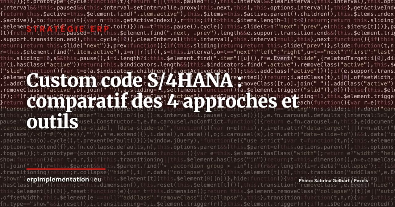 Code spécifique SAP avant S/4HANA : comparatif des approches et des outils d'analyse du custom code