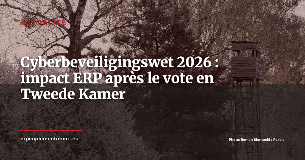 Cyberbeveiligingswet adoptée en Tweede Kamer : quel impact ERP pour les PME néerlandaises ?