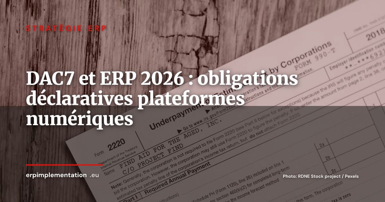 DAC7 et ERP : guide des obligations déclaratives pour les DSI de plateformes numériques en 2026