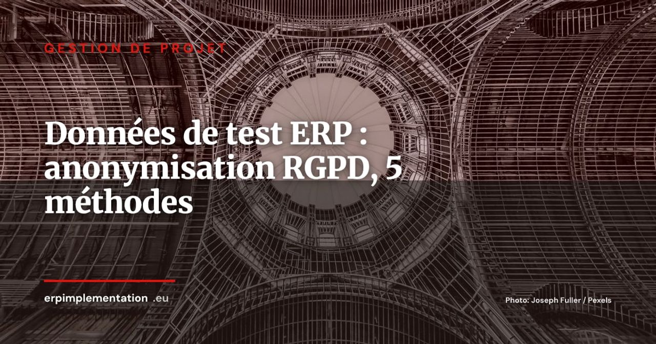 Données de test ERP et anonymisation RGPD : guide pratique des 5 méthodes