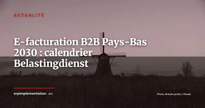 E-facturation B2B obligatoire aux Pays-Bas dès 2030 : le calendrier officiel du Belastingdienst