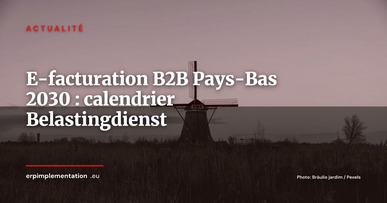 E-facturation B2B obligatoire aux Pays-Bas dès 2030 : le calendrier officiel du Belastingdienst