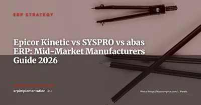 Epicor Kinetic vs SYSPRO vs abas ERP: Comparison for Discrete Manufacturers (Mid-Market 2026)