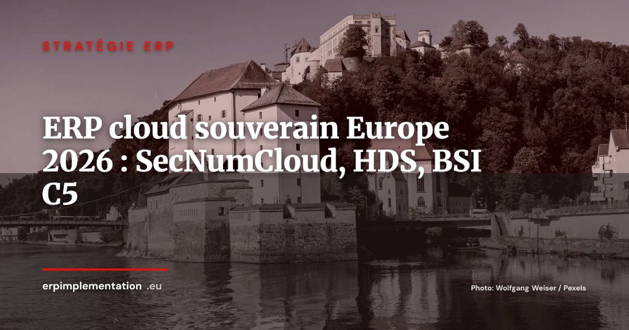 ERP cloud souverain en Europe 2026 : SecNumCloud, HDS, BSI C5, le guide des certifications pour secteurs réglementés