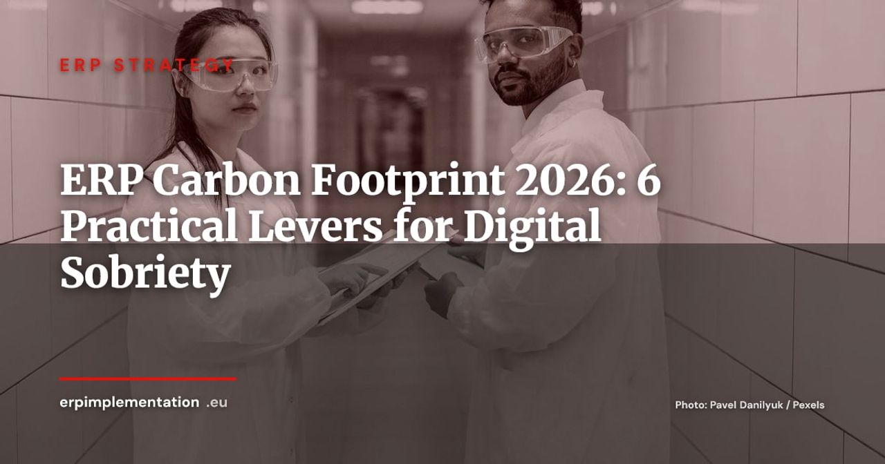 Digital Sobriety and ERP: How to Reduce Your IT System's Carbon Footprint in 2026