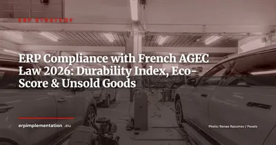 ERP & France's AGEC Anti-Waste Law 2026: Durability Index, Environmental Scoring, and Unsold Goods Compliance