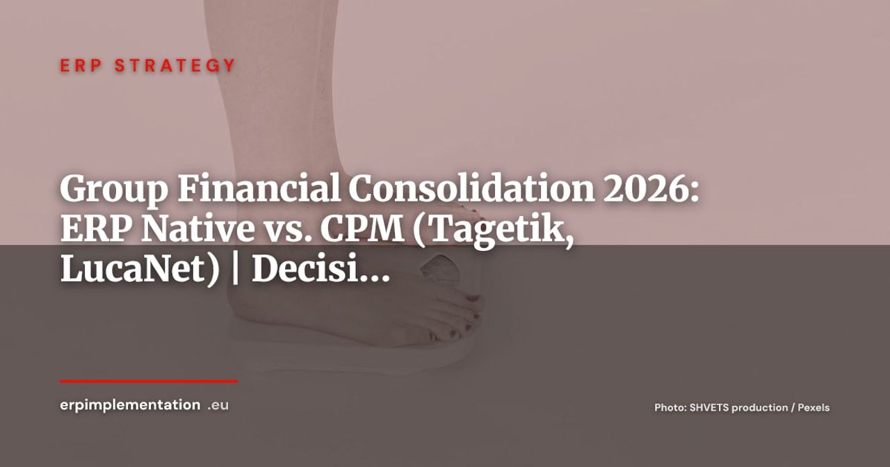 ERP and Group Financial Consolidation: Native Module or Dedicated CPM Tool?