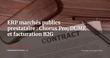 ERP et marchés publics : le guide du prestataire privé pour Chorus Pro, DUME et contrats B2G — Stratégie ERP