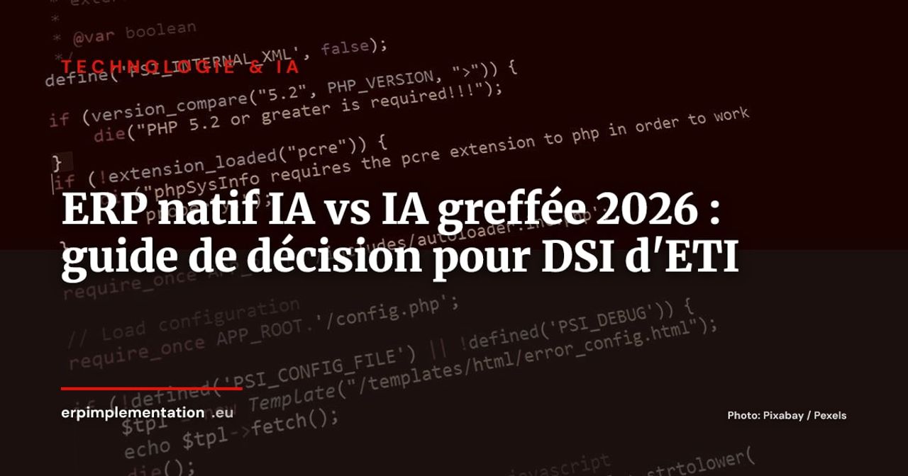 ERP natif IA vs ERP à IA greffée : 7 critères pour choisir en 2026