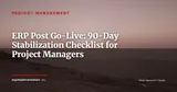 The First 90 Days After ERP Go-Live: Stabilization Checklist & Ramp-Up — Project Management