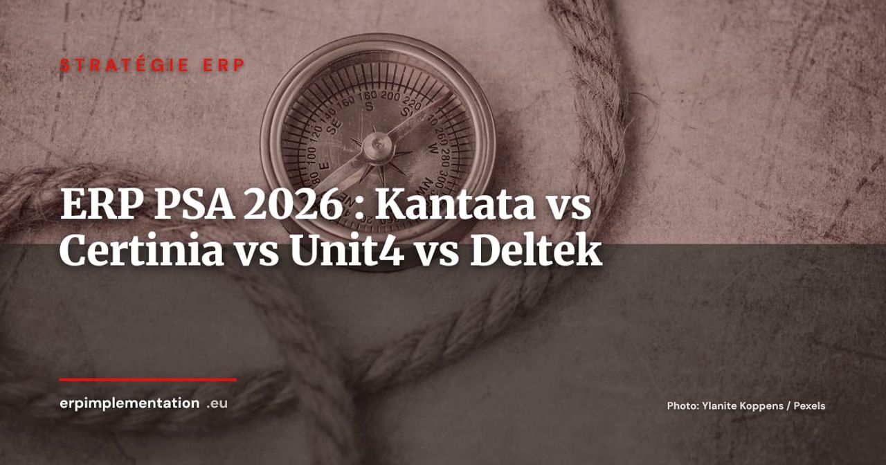 ERP pour services professionnels 2026 : Kantata, Certinia, Unit4 PSA, Deltek Maconomy