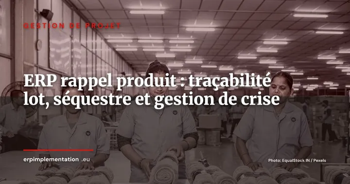 ERP et rappel produit : orchestrer une crise en 72 heures grâce à la traçabilité lot — Gestion de projet