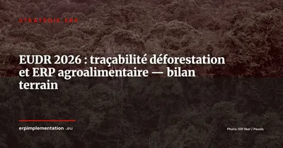 EUDR neuf mois après : bilan terrain de la traçabilité déforestation dans les ERP agroalimentaires