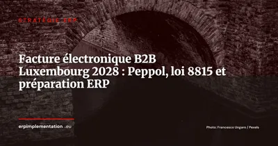 Facture électronique B2B au Luxembourg : calendrier Peppol 2028-2029 et préparation ERP