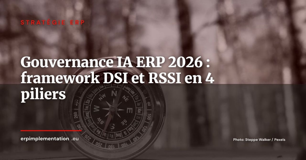 Gouvernance de l'IA dans votre ERP : le framework pratique pour DSI et RSSI en 2026