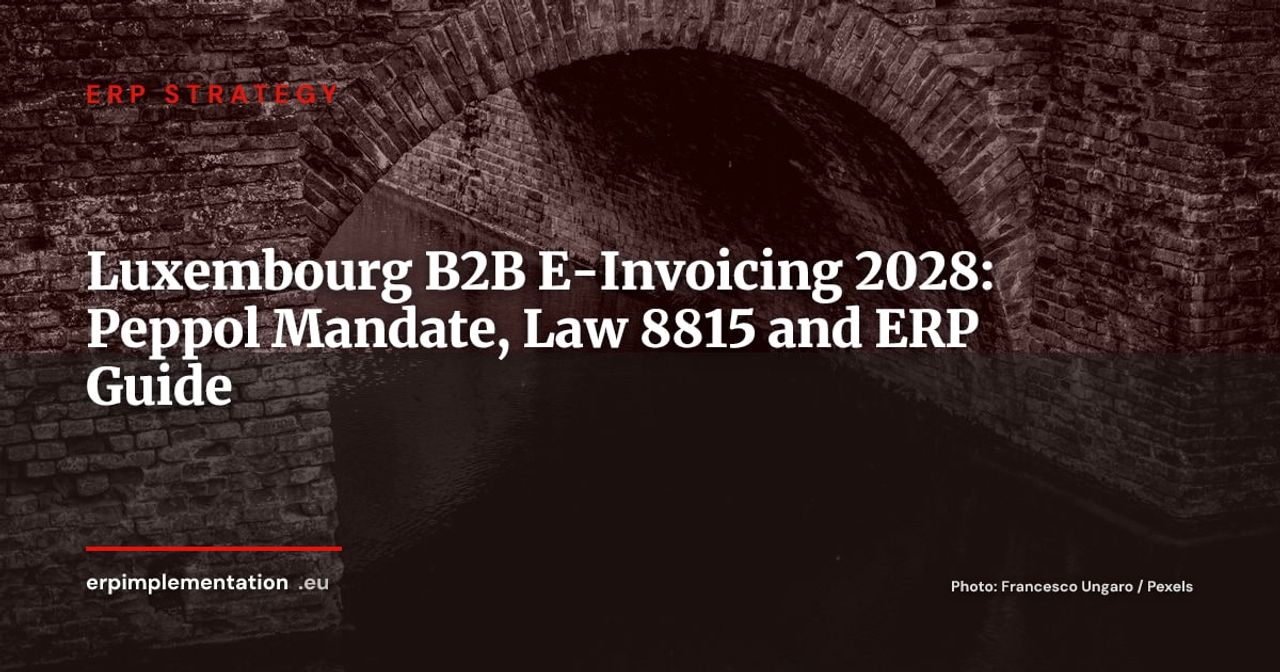 Luxembourg B2B E-Invoicing: Peppol 2028–2029 Mandate and ERP Readiness