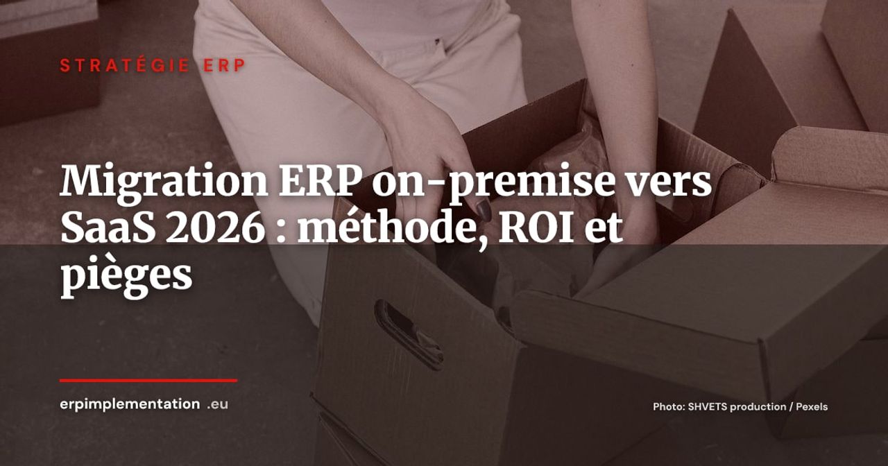 Migration ERP on-premise vers SaaS : méthode de décision, 5 pièges et ROI sur 3 ans