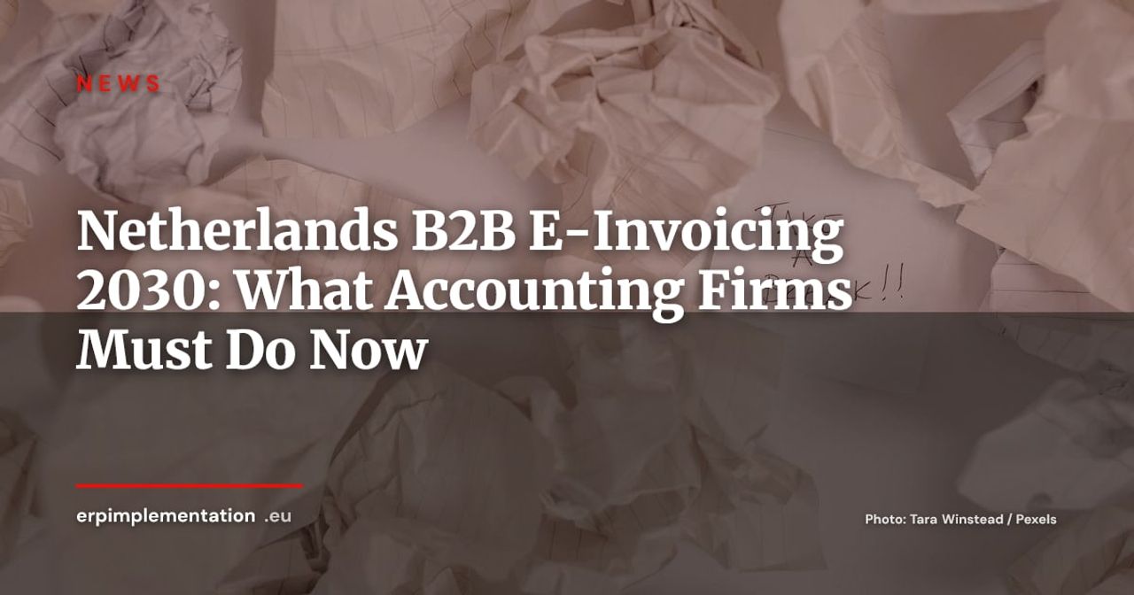Netherlands B2B E-Invoicing 2030: The Double Challenge for Accounting Firms