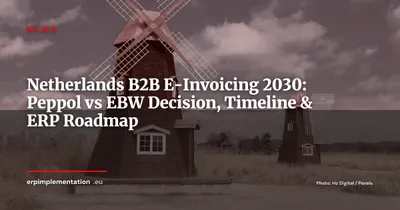 Netherlands B2B E-Invoicing 2030: Open Consultation, Peppol or EBW Decided in October