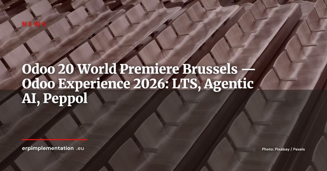 Odoo 20 World Premiere in Brussels: What Odoo Experience 2026 Is Announcing
