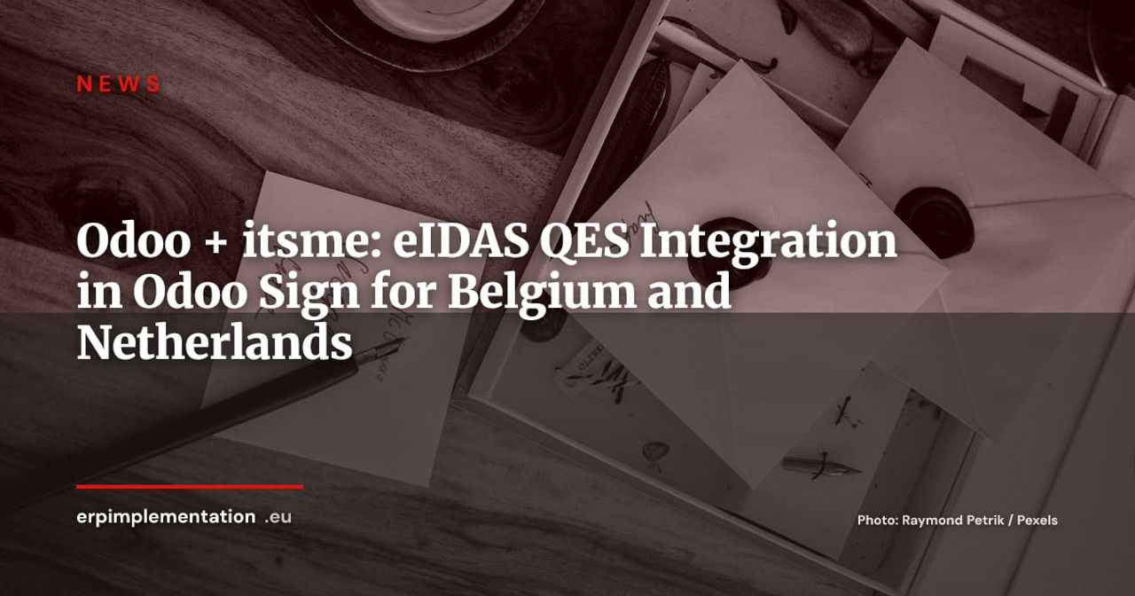 Odoo Integrates itsme for Qualified Electronic Signatures in Benelux
