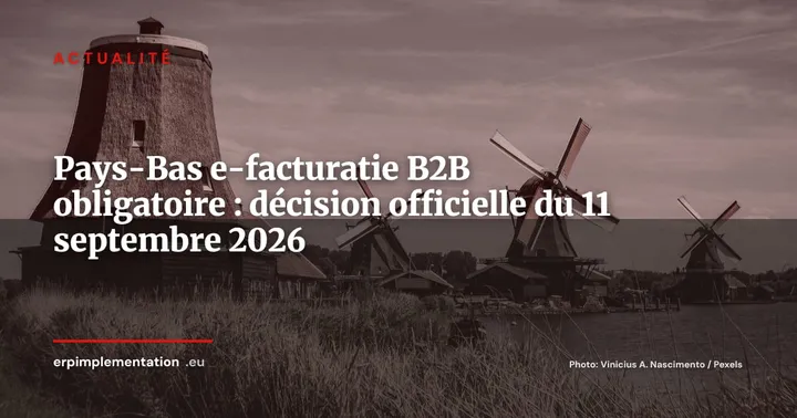 Pays-Bas : le cabinet confirme l'e-facturatie B2B obligatoire au 1er juillet 2030 — Actualité