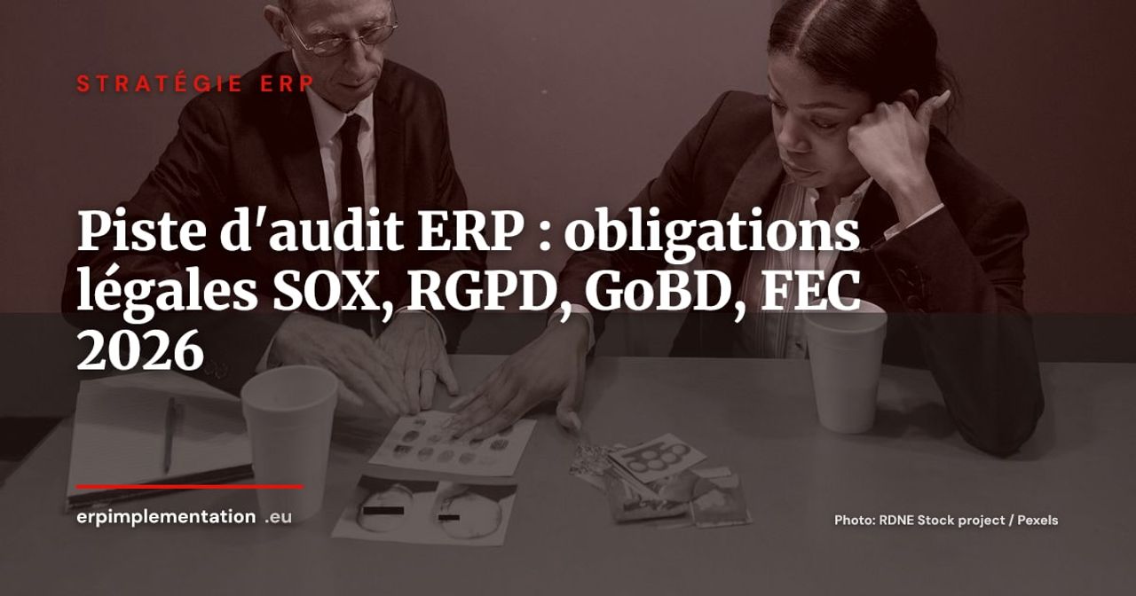 Piste d'audit ERP : quelles traces conserver et combien de temps (SOX, RGPD, GoBD, FEC)