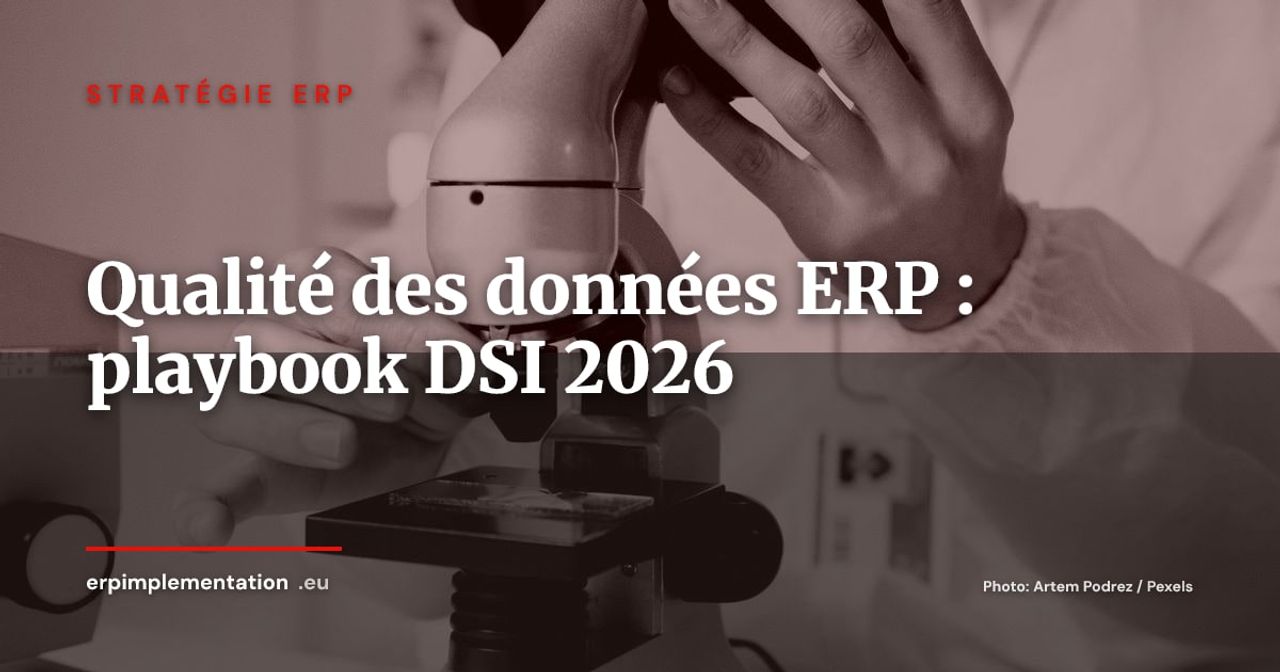 Qualité des données ERP : playbook DSI et contrôles automatiques