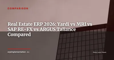 Yardi, MRI Software, ARGUS Taliance or SAP RE-FX: Which Real Estate ERP in 2026?