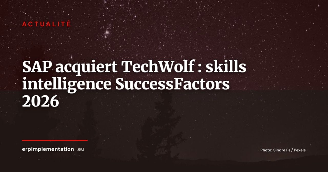 SAP acquiert TechWolf : la cartographie IA des compétences intégrée dans SuccessFactors