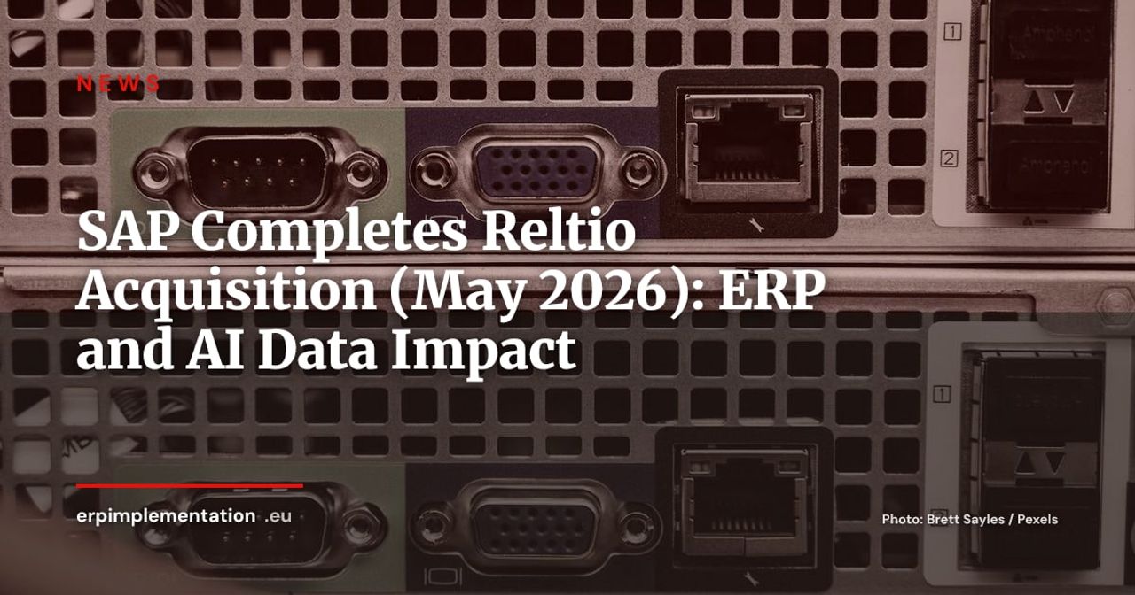 SAP Completes Reltio Acquisition: What Changes for ERP Data Governance