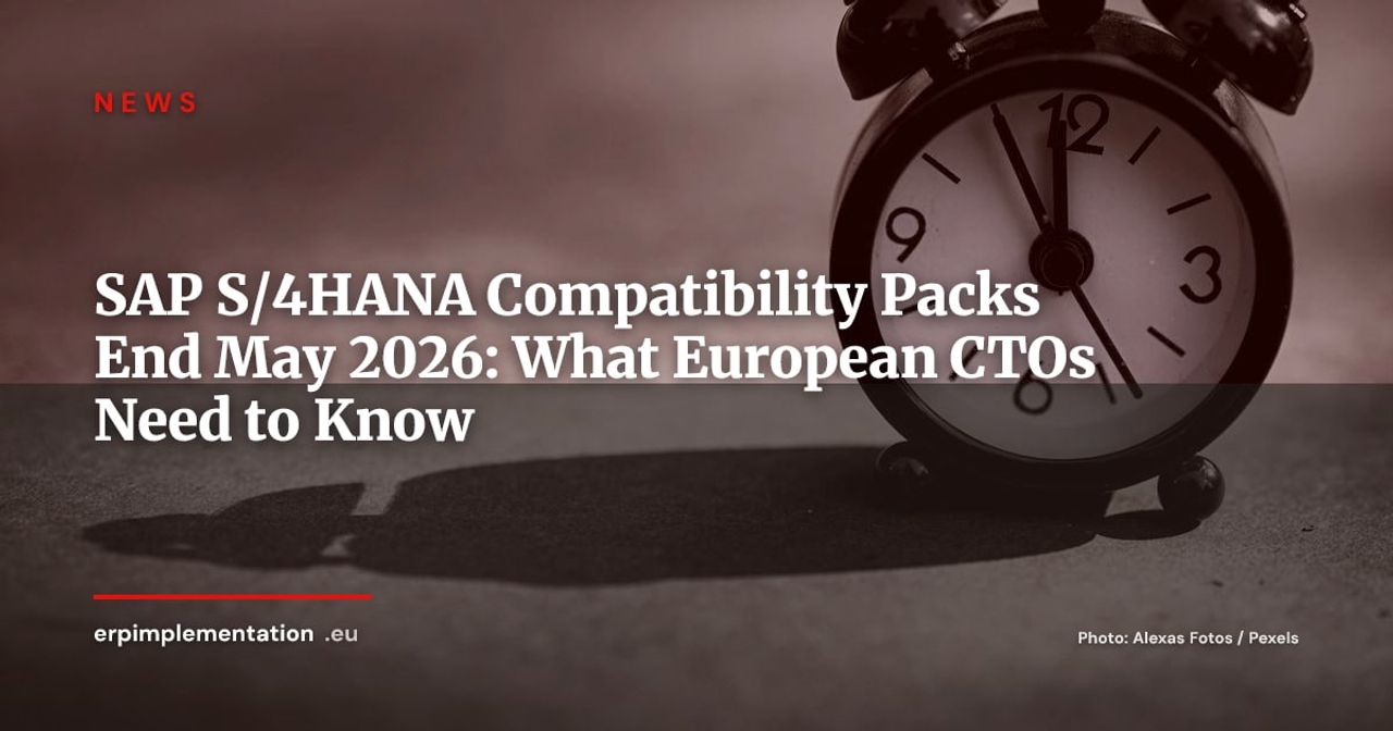 SAP S/4HANA Compatibility Packs: Final Deadline Set for May 31, 2026