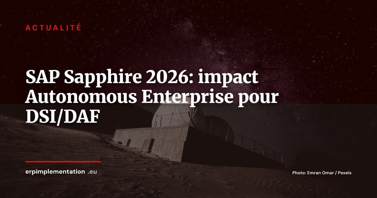 SAP Sapphire 2026 : ce que l'Autonomous Enterprise change pour les DSI et DAF