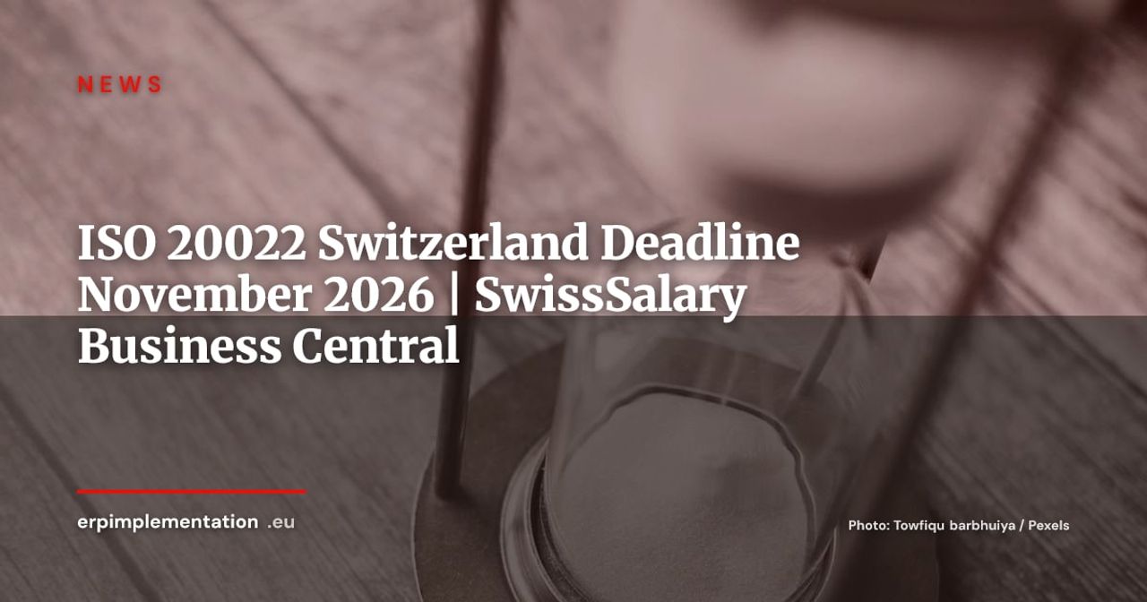 SwissSalary Alert: Switzerland's ISO 20022 Migration Ends November 13, 2026
