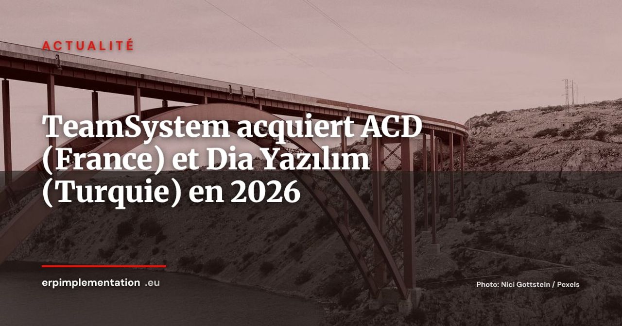 TeamSystem acquiert ACD en France et Dia Yazılım en Turquie : l'ERP italien accélère en Europe