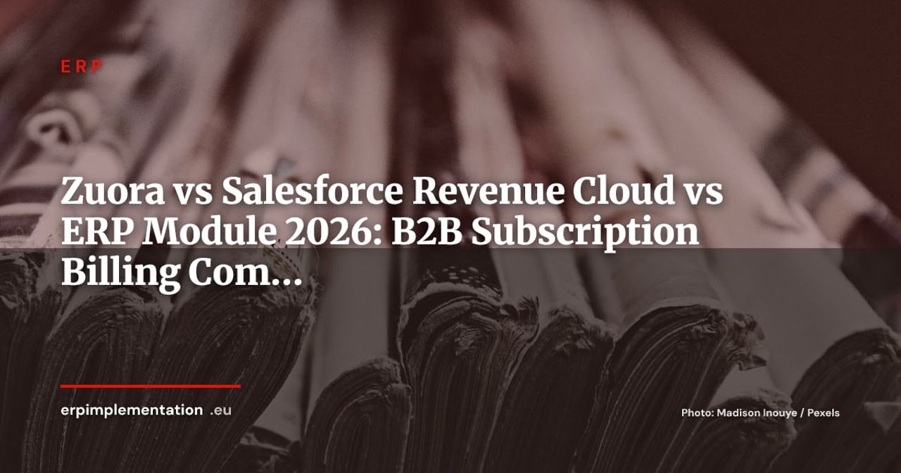 Zuora vs Salesforce Revenue Cloud vs Native ERP Module: Which to Choose for B2B Subscriptions?