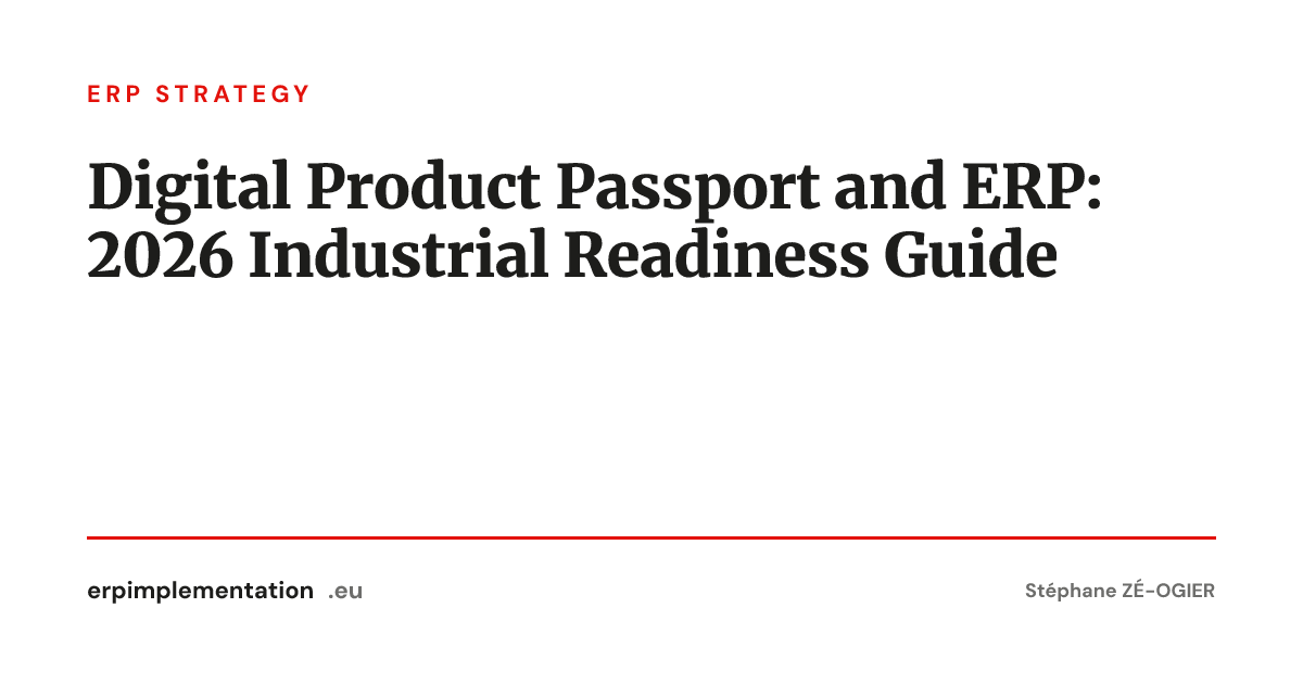 Digital Product Passport and ERP: 2026 Industrial Readiness Guide